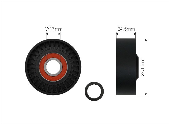 Rola intinzator,curea transmisie (500110 CAFFARO) BMW