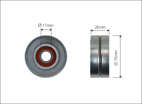 Rola intinzator,curea transmisie (500119 CAFFARO) CHRYSLER,JEEP