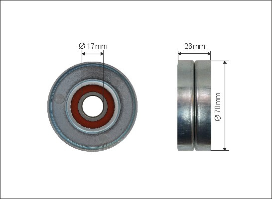 Rola intinzator,curea transmisie (500125 CAFFARO) CHEVROLET,OPEL