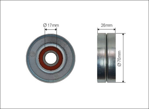 Rola intinzator,curea transmisie (500125 CAFFARO) CHEVROLET,OPEL