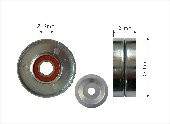Rola intinzator,curea transmisie (500152 CAFFARO) AUDI