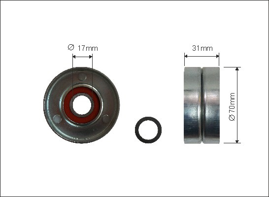 Rola intinzator,curea transmisie (500155 CAFFARO) TOYOTA