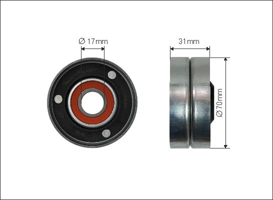 Rola intinzator,curea transmisie (500168 CAFFARO) DAF