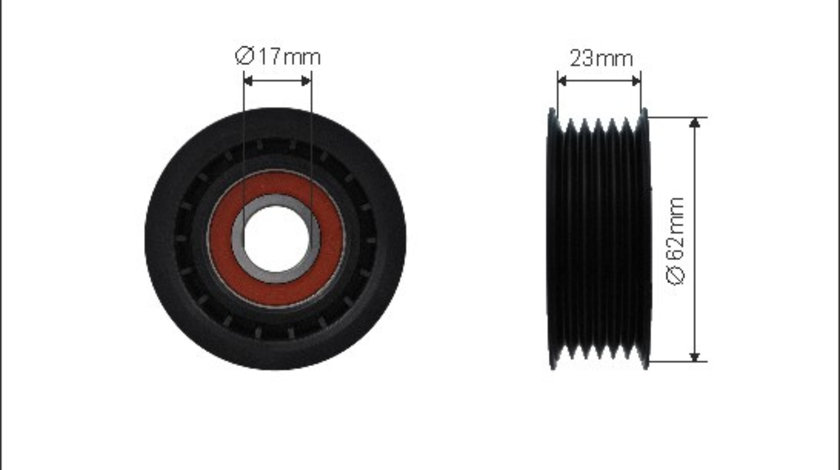 Rola intinzator,curea transmisie (500173 CAFFARO) FORD,VOLVO