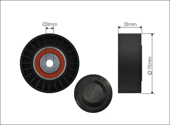 Rola intinzator,curea transmisie (500183 CAFFARO) AUDI,PORSCHE,VW