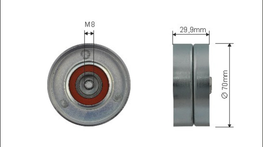 Rola intinzator,curea transmisie (500228 CAFFARO) VW