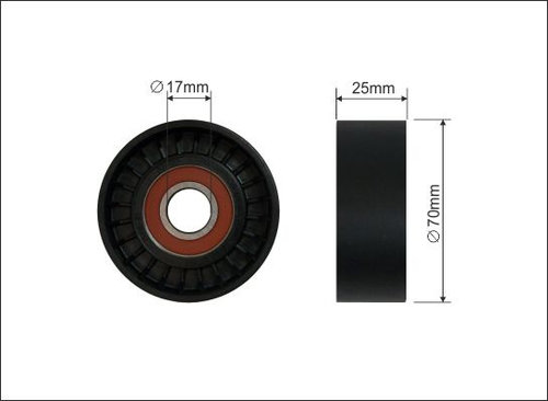 Rola intinzator,curea transmisie (500233 CAFFARO) CHRYSLER,DODGE,JEEP