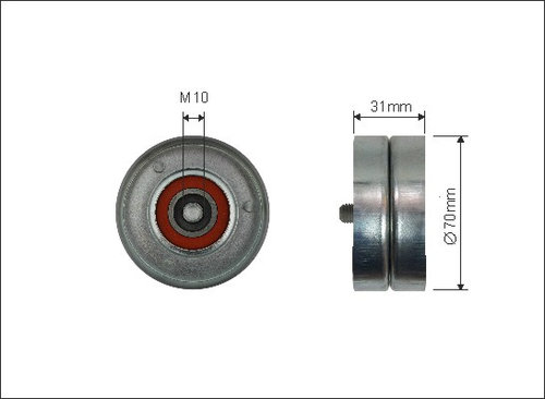 Rola intinzator,curea transmisie (500239 CAFFARO) MAZDA