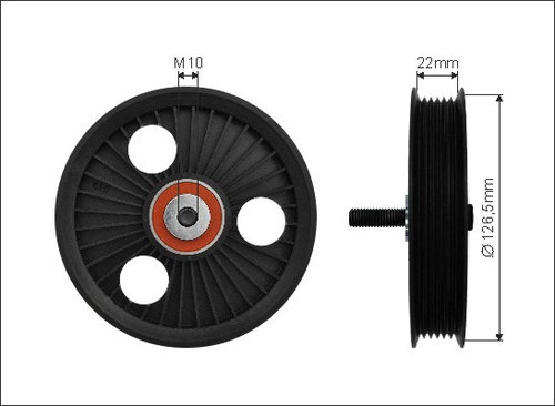 Rola intinzator,curea transmisie (500245 CAFFARO) DACIA,NISSAN,RENAULT