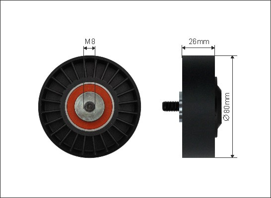 Rola intinzator,curea transmisie (500246 CAFFARO) Citroen,PEUGEOT