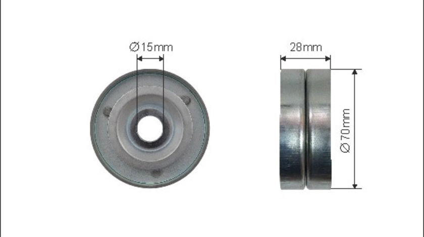 Rola intinzator,curea transmisie (500252 CAFFARO) AUDI,SEAT,SKODA,VW