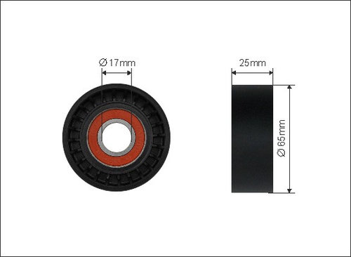 Rola intinzator,curea transmisie (500270 CAFFARO) Citroen,PEUGEOT
