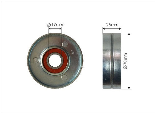 Rola intinzator,curea transmisie (500290 CAFFARO) CHEVROLET,DAEWOO,FSO
