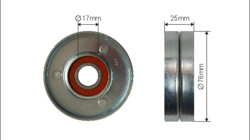 Rola intinzator,curea transmisie (500290 CAFFARO) CHEVROLET,DAEWOO,FSO