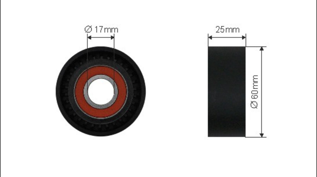 Rola intinzator,curea transmisie (500305 CAFFARO) MAZDA