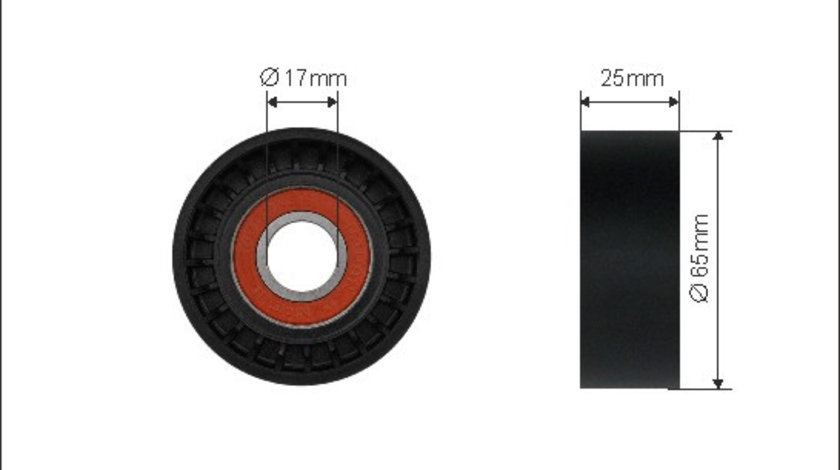 Rola intinzator,curea transmisie (500355 CAFFARO) Citroen,PEUGEOT