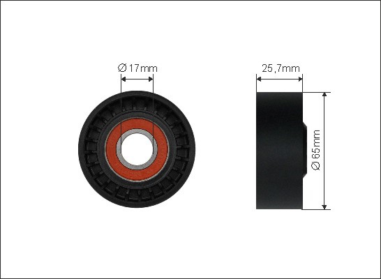 Rola intinzator,curea transmisie (500359 CAFFARO) MAZDA