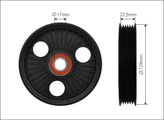 Rola intinzator,curea transmisie (500361 CAFFARO) Citroen,FIAT,PEUGEOT