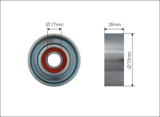 Rola intinzator,curea transmisie (500425 CAFFARO) Citroen,MITSUBISHI