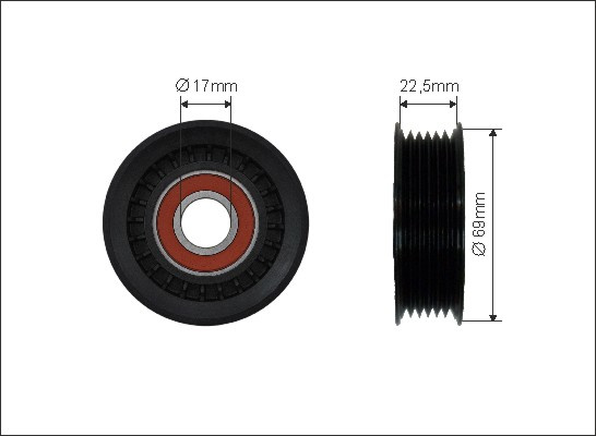 Rola intinzator,curea transmisie (500481 CAFFARO) CHEVROLET,OPEL