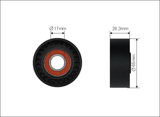 Rola intinzator,curea transmisie (500521 CAFFARO) OPEL,VAUXHALL
