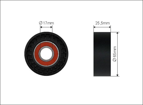Rola intinzator,curea transmisie (500595 CAFFARO) FORD,VOLVO