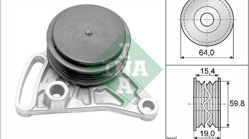 Rola intinzator,curea transmisie (531030910 INA) AUDI,AUDI (FAW),SKODA,VW,VW (SVW)