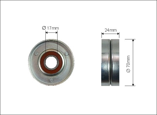 Rola intinzator,curea transmisie (6699 CAFFARO) SEAT,SKODA,VW