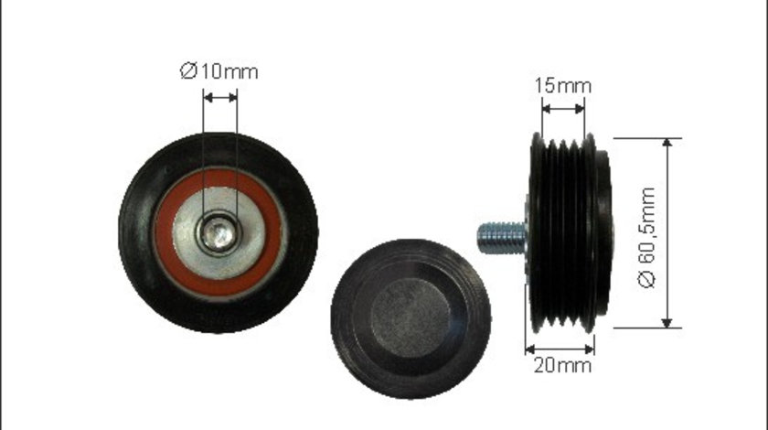 Rola intinzator,curea transmisie (8325 CAFFARO) AUDI,SKODA,VW