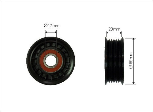 Rola intinzator,curea transmisie (8493 CAFFARO) FORD,MAZDA,VOLVO