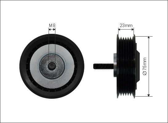 Rola intinzator,curea transmisie (8798 CAFFARO) VW