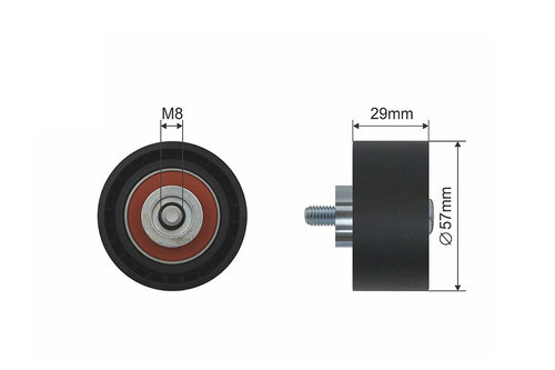 ROLA INTINZATOR CUREA TRANSMISIE, ALFA ROMEO 145, 146, 147, 155, 156, 166, GT, GTV, SPIDER; FIAT BAR...