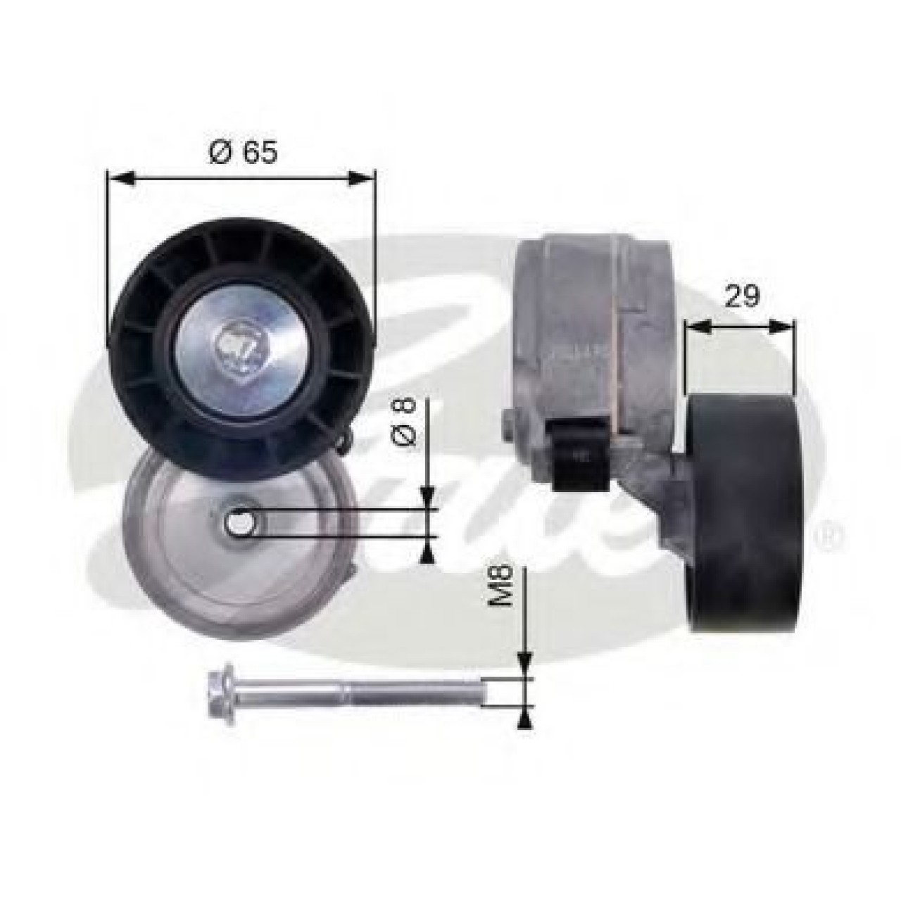 Rola intinzator,curea transmisie ALFA ROMEO 147 (937) (2000 - 2010) GATES T38364 piesa NOUA