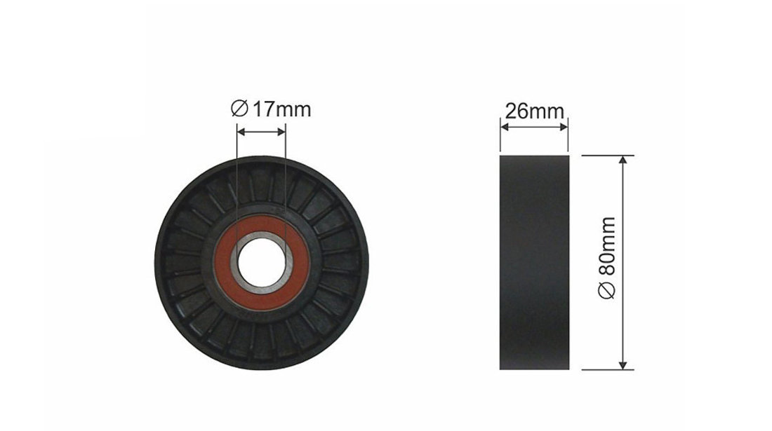 ROLA INTINZATOR CUREA TRANSMISIE, ALFA ROMEO 147, 156, 166, GT, GTV, SPIDER; LANCIA KAPPA, THESIS 2.0-3.2 10.94-09.10