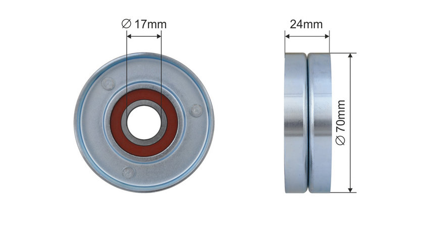 ROLA INTINZATOR CUREA TRANSMISIE, AUDI A1, A3, A4, A4 ALLROAD, A5, A6, Q5, TT, SEAT ALTEA, ALTEA XL, CORDOBA, EXEO, EXEO ST, IBIZA III, IBIZA IV, IBIZA IV ST, LEON, SKODA FABIA I 1.2D-2.0 d 11.99-