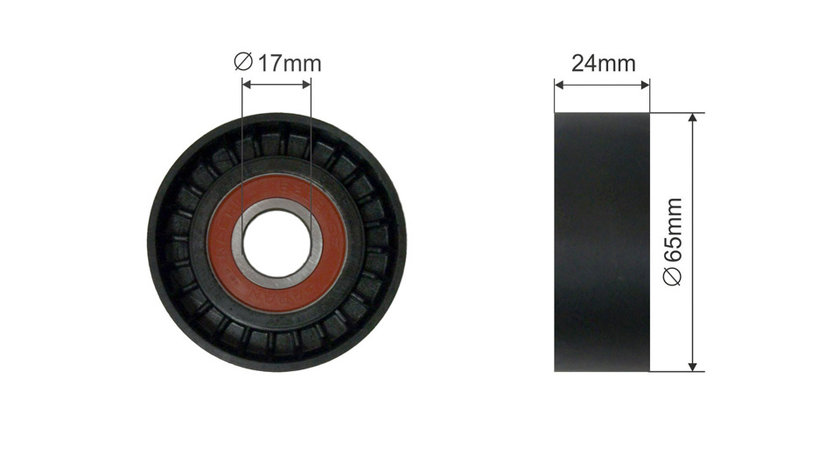 ROLA INTINZATOR CUREA TRANSMISIE, AUDI A1, A3, SEAT ALTEA, ALTEA XL, CORDOBA, IBIZA III, IBIZA IV, IBIZA IV ST, LEON, SKODA FABIA II, OCTAVIA II, ROOMSTER, SUPERB II, YETI 1.2/1.4/1.6 02.02-