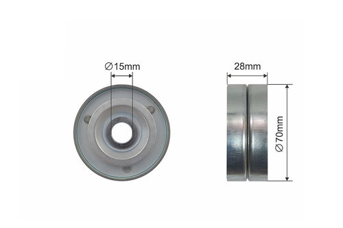 ROLA INTINZATOR CUREA TRANSMISIE, AUDI A2, SEAT CORDOBA, IBIZA III, SKODA FABIA I, FABIA I PRAKTIK, ...