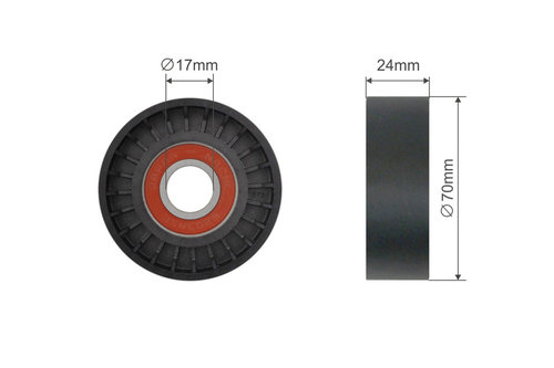 ROLA INTINZATOR CUREA TRANSMISIE, AUDI A3 1.6 2000-,SKODA OCTAVIA 1.6 1997-,VW GOLF IV 1.6 1997-