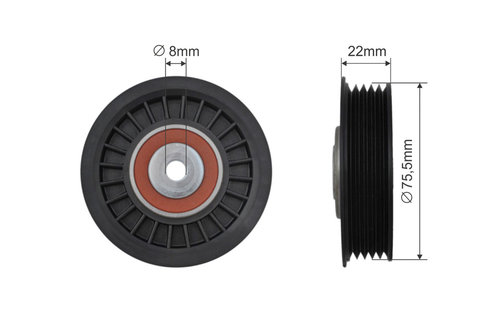 ROLA INTINZATOR CUREA TRANSMISIE, AUDI A3, A4 B5, A4 B6, A6 C5; SKODA SUPERB I; VW BORA, BORA I, GOL...