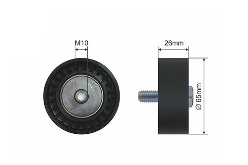 ROLA INTINZATOR CUREA TRANSMISIE, AUDI A3, TT; SKODA SUPERB II; VW CC B7, EOS, GOLF V, PASSAT B5, PA...