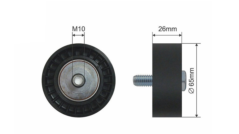 ROLA INTINZATOR CUREA TRANSMISIE, AUDI A3, TT; SKODA SUPERB II; VW CC B7, EOS, GOLF V, PASSAT B5, PASSAT B5.5, PASSAT B6, PASSAT B7 2.3/3.2/3.6 10.96-12.16