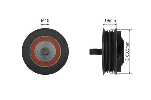 ROLA INTINZATOR CUREA TRANSMISIE, AUDI A4 1.9 tdi 1995-,VW PASSAT 1.9 tdi 1996-