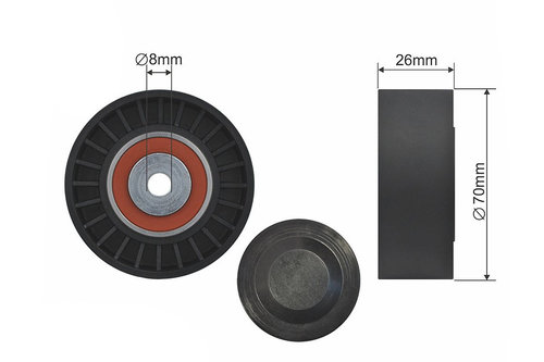 ROLA INTINZATOR CUREA TRANSMISIE, AUDI A4 ALLROAD B8, A4 B8, A5, A6 ALLROAD C7, A6 C7, A7, A8 D4, Q5...