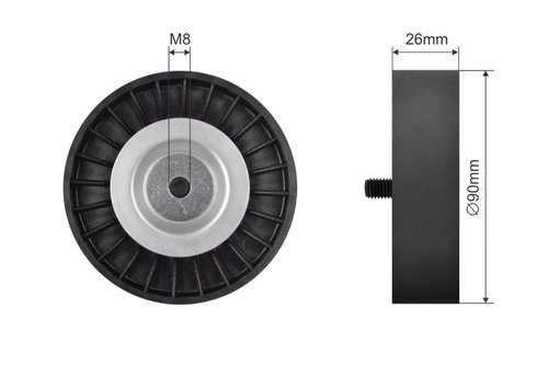 ROLA INTINZATOR CUREA TRANSMISIE, AUDI A4 B5, A4 B6, A4 B7, A6 C5, A6 C6; SEAT EXEO, EXEO ST 1.6/1.8...