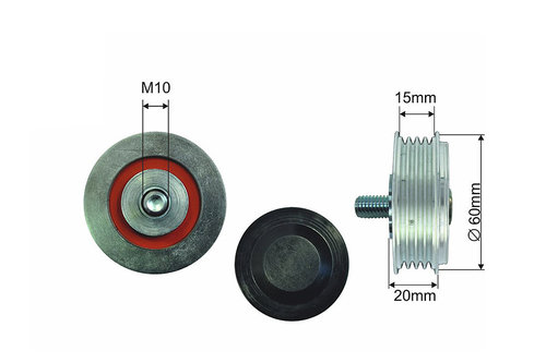 ROLA INTINZATOR CUREA TRANSMISIE, AUDI A4 B5, A4 B6, A6 C4, A6 C5, CABRIOLET B3; SKODA SUPERB I; VW ...
