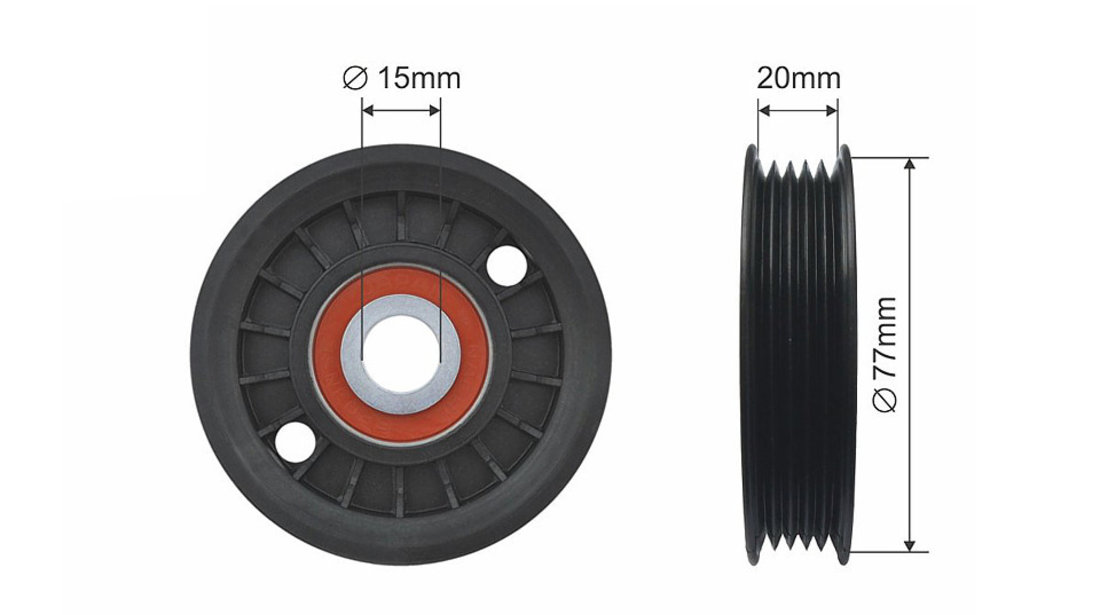 ROLA INTINZATOR CUREA TRANSMISIE, AUDI A4 B5, A6 C5; VW PASSAT B5 1.9/1.9DH 01.95-09.01