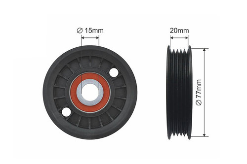 ROLA INTINZATOR CUREA TRANSMISIE, AUDI A4 B5, A6 C5; VW PASSAT B5 1.9/1.9DH 01.95-09.01