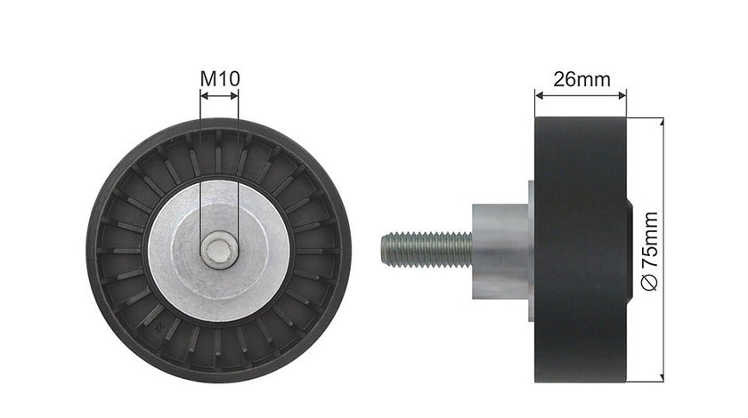 ROLA INTINZATOR CUREA TRANSMISIE, AUDI A4 B7, A4 B8, A5, A6 ALLROAD C6, A6 ALLROAD C7, A6 C6, A6 C7, A7, A8 D3, A8 D4, Q5, Q7 2.4-3.2 05.04-12.19