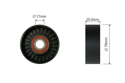 ROLA INTINZATOR CUREA TRANSMISIE, AUDI A4 B8, A5, A6 C6, A6 C7, A7, A8 D4, Q5, Q7; PORSCHE CAYENNE; ...