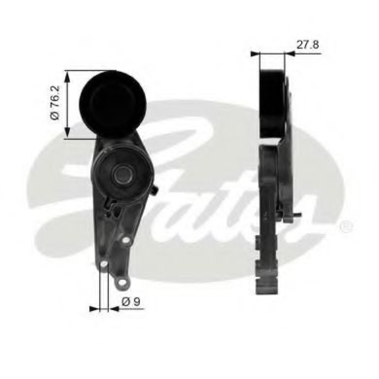 Rola intinzator,curea transmisie AUDI A4 Cabriolet (8H7, B6, 8HE, B7) (2002 - 2009) GATES T38207 piesa NOUA